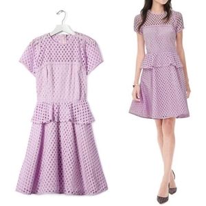 Banana Republic lilac peplum dress purple spring